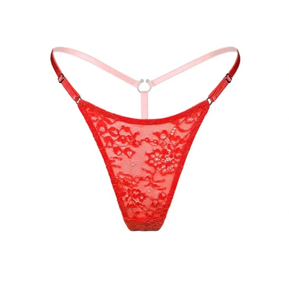 Monique Morin Amphitrite Red Bralette and Thong Set - Picture 3 of 6